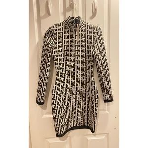 Bandage mini dress long sleeve